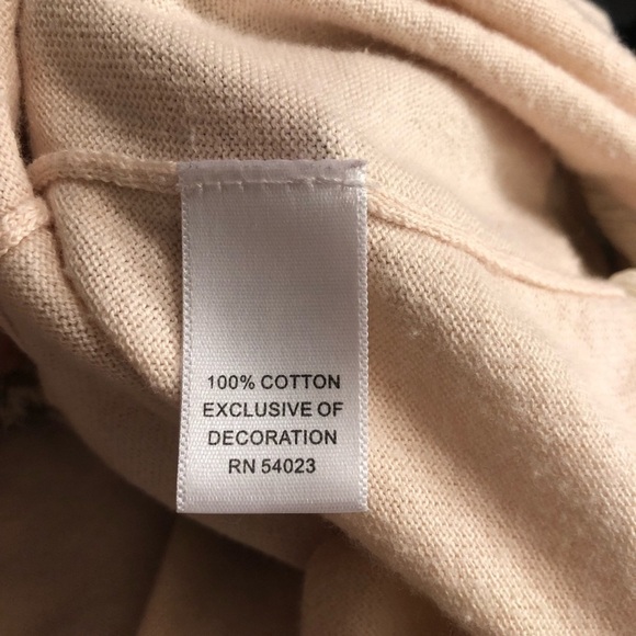 Banana Republic Open Cardigan Pink Lace Edge Sz M - Picture 6 of 7